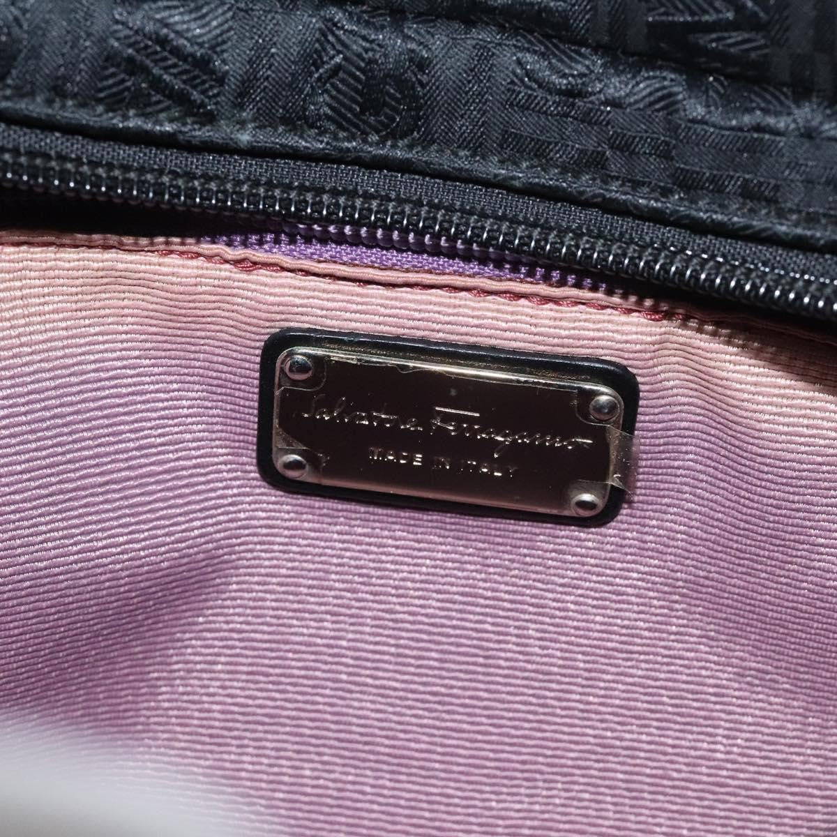 Salvatore Ferragamo Shoulder Bag Canvas, BLACK, CANVAS, Shoulder bag