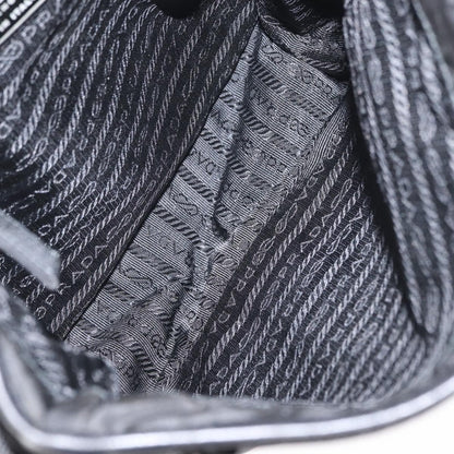 Prada Logo Flap Messenger Bag Tessuto, Black, Nylon, Shoulder Bag