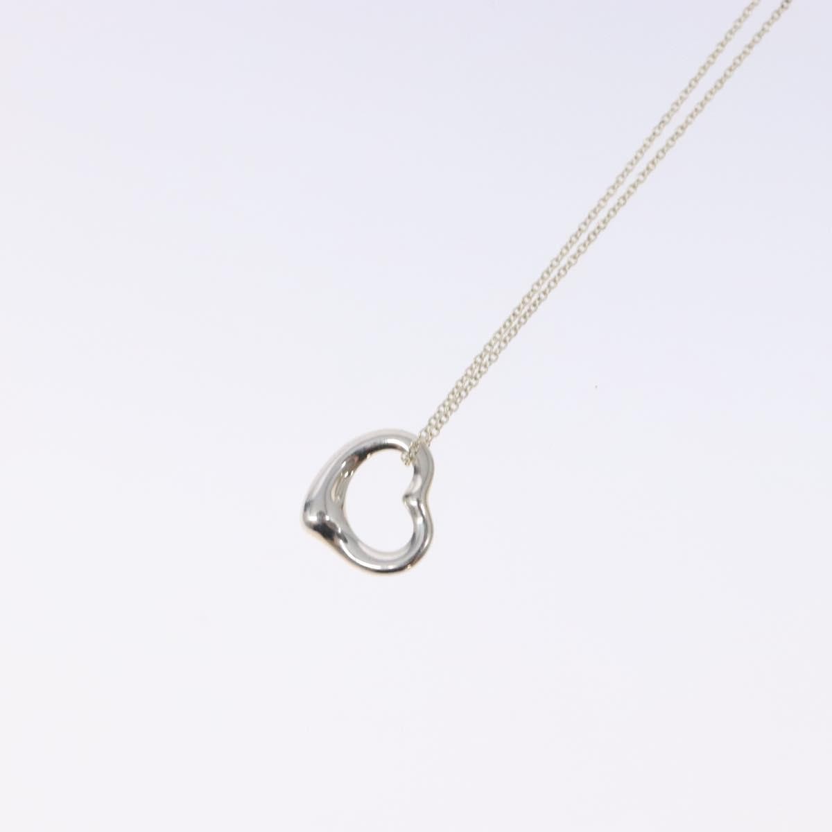 Tiffany & Co. Elsa Peretti Open Heart Pendant Necklace Sterling Silver, SILVER, SILVER, Necklace