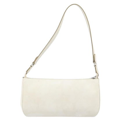 Salvatore Ferragamo Gancini Shoulder Bag Leather, WHITE, LEATHER, Shoulder bag