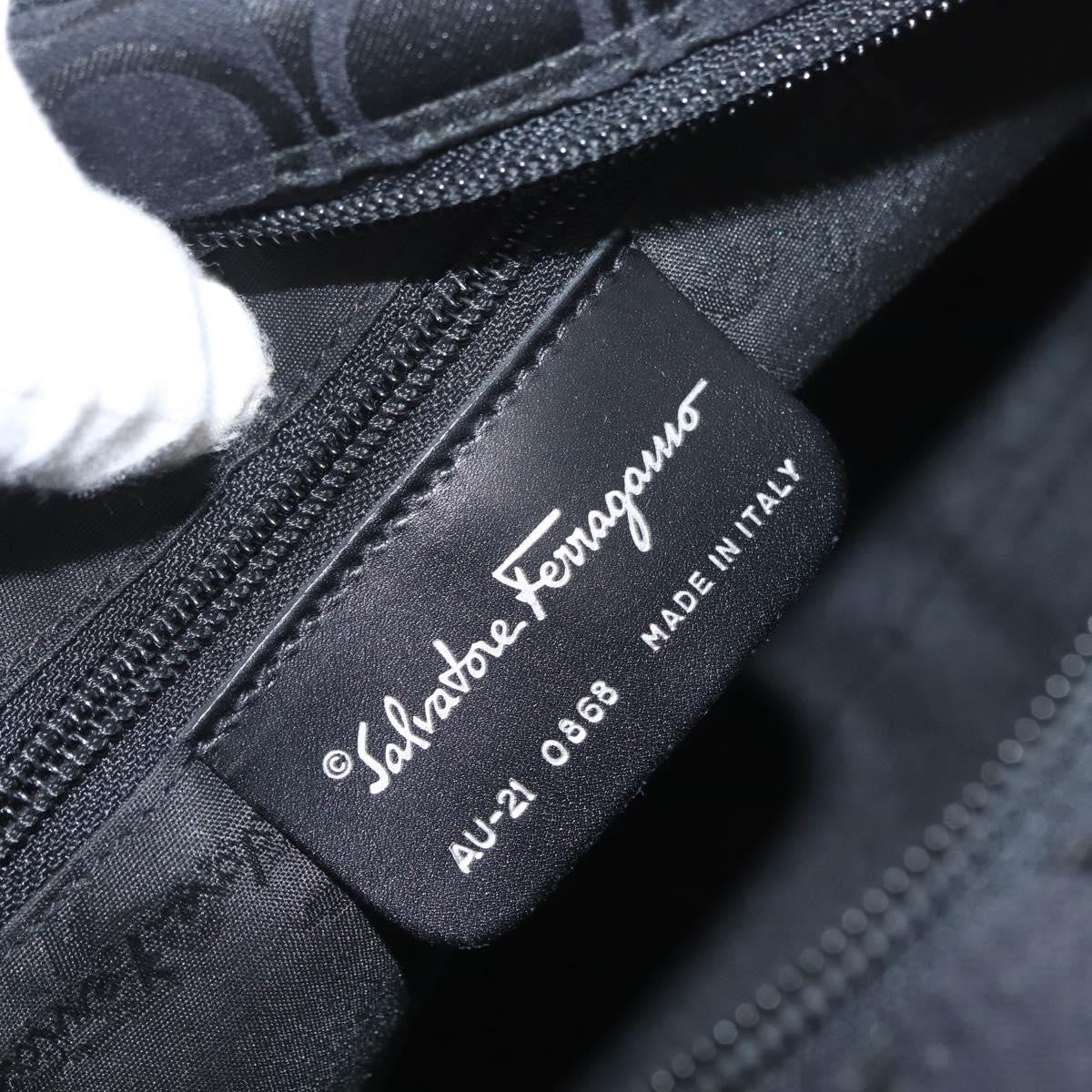 Salvatore Ferragamo Gancini Tote Gancini Canvas, BLACK, CANVAS, Tote bag