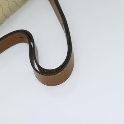 Christian Dior Vintage Honeycomb Shoulder Bag Canvas and Leather, BEIGE, CANVAS, Shoulder bag