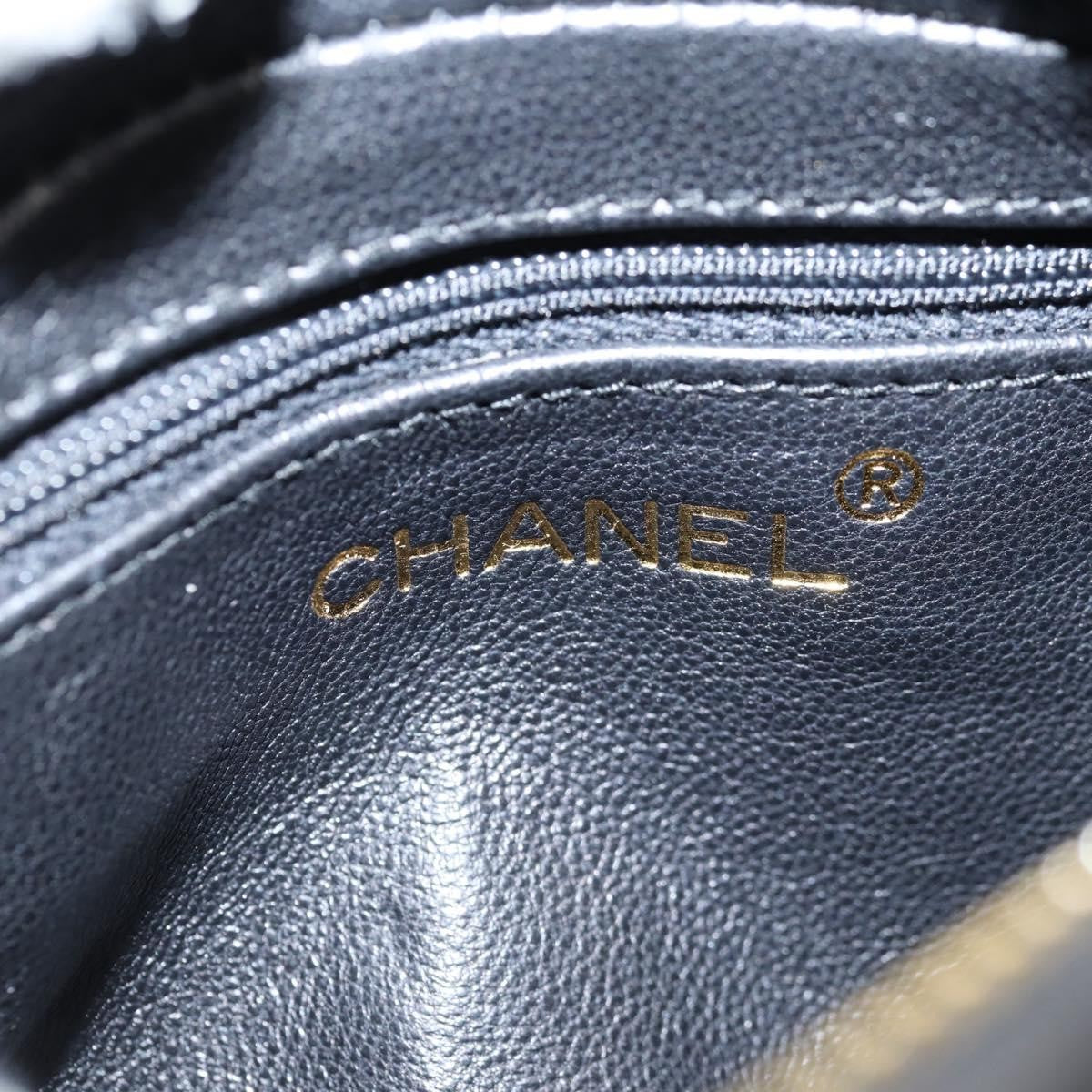 Chanel Vintage Diamond CC Camera Bag Quilted Lambskin, Black, Leather, Clutch