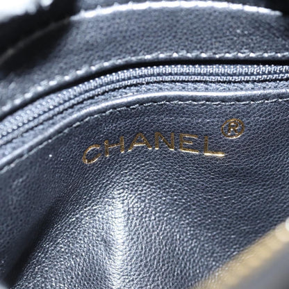 Chanel Vintage Diamond CC Camera Bag Quilted Lambskin, Black, Leather, Clutch