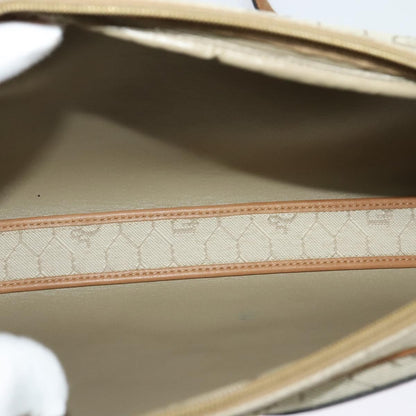 Christian Dior Vintage Honeycomb Shoulder Bag Canvas, BEIGE, CANVAS, Shoulder bag