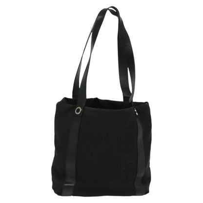 Bvlgari B.Zero1 Logomania Bag Canvas with Leather, BLACK, CANVAS, Tote bag