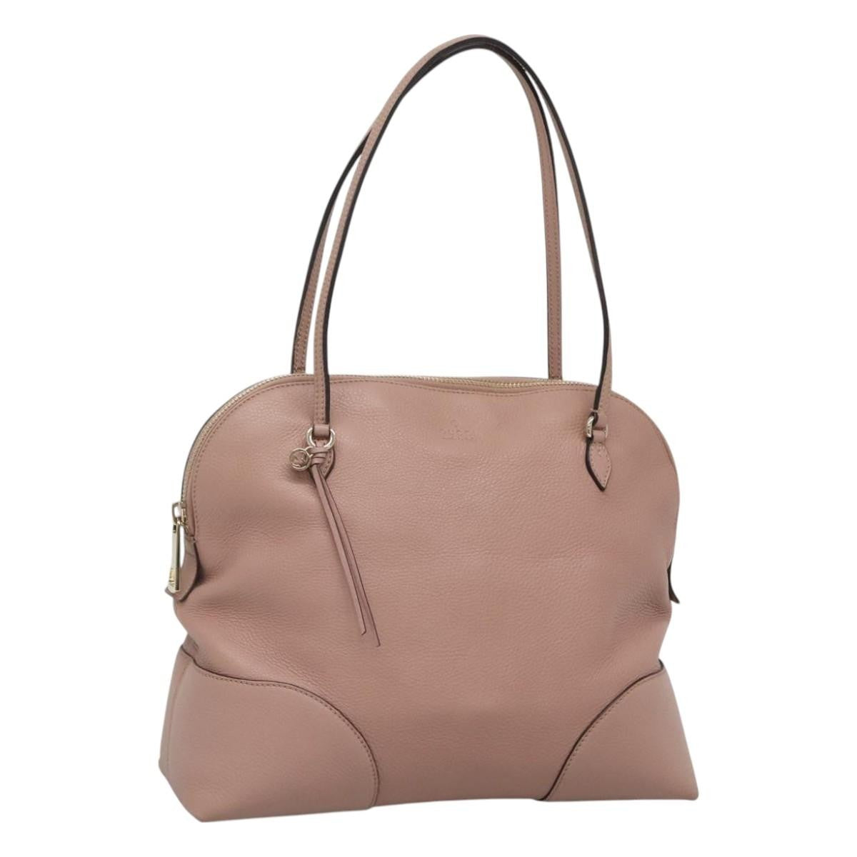 Gucci Bree Dome Tote Leather, PINK, LEATHER, Shoulder bag