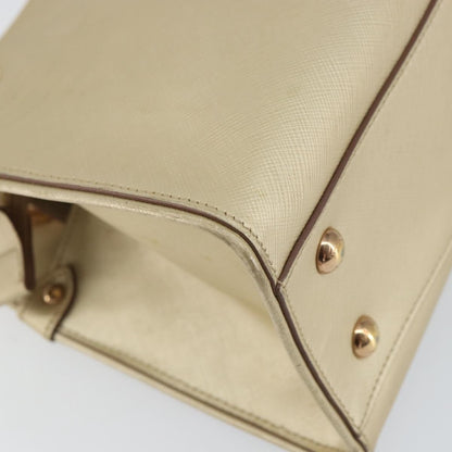 Salvatore Ferragamo Gancini handbag Leather, GOLD, LEATHER, Shoulder bag