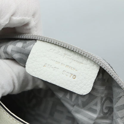 Salvatore Ferragamo Marisa Satchel Leather, WHITE, LEATHER, Handbag