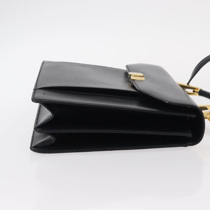 Bally Vintage Handbag Leather, Navy, Leather, Handbag