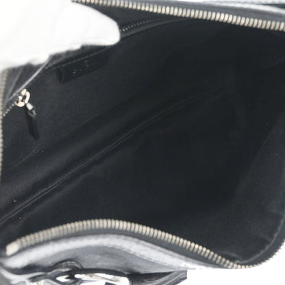 Gucci Vintage Horsebit Shoulder bag Canvas, BLACK, CANVAS,LEATHER, Shoulder bag