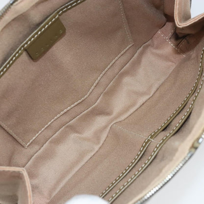 Celine C Macadam Shoulder bag Canvas, KHAKI, CANVAS, Shoulder bag