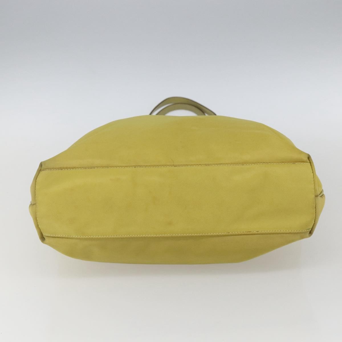 Prada Vintage Tote Tessuto, YELLOW, NYLON, Tote bag