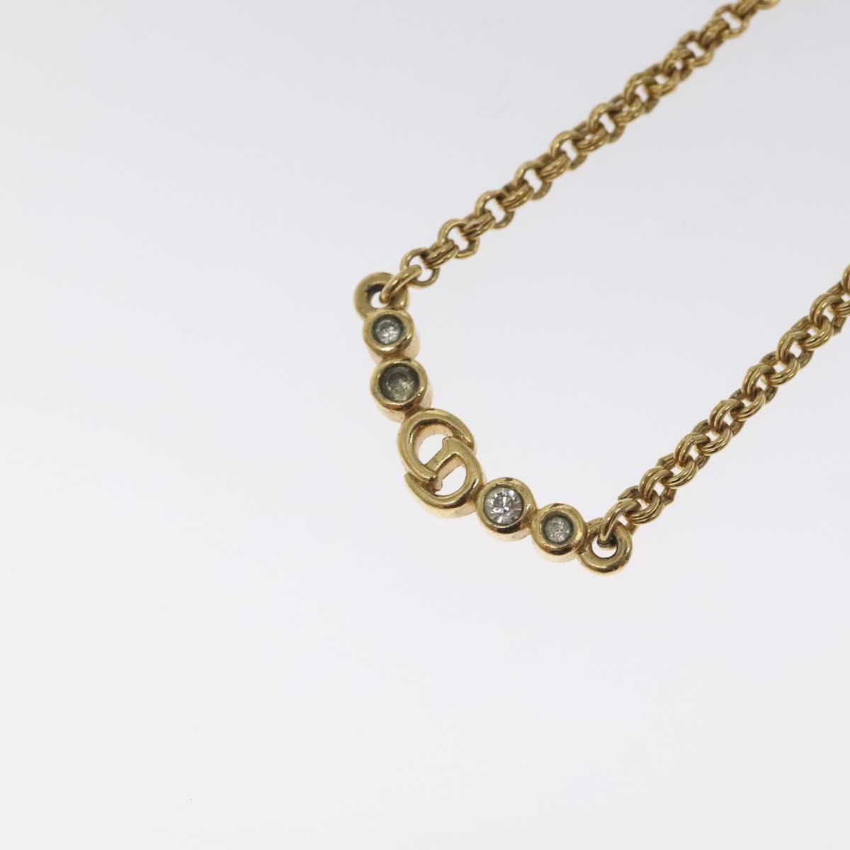 Christian Dior CD Pendant Necklace Gold-plated, GOLD, METAL, Necklace