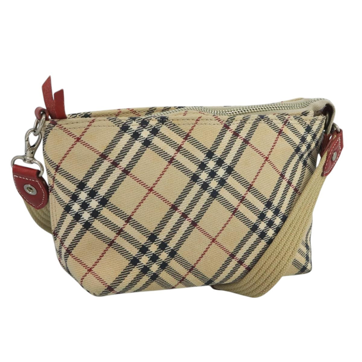 Burberry Shoulder Bag Nova Check Canvas, BEIGE, CANVAS, Shoulder bag