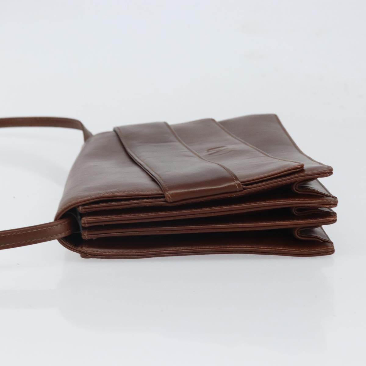 Valentino Garavani Vintage shoulder bag Leather, BROWN, LEATHER, Shoulder bag
