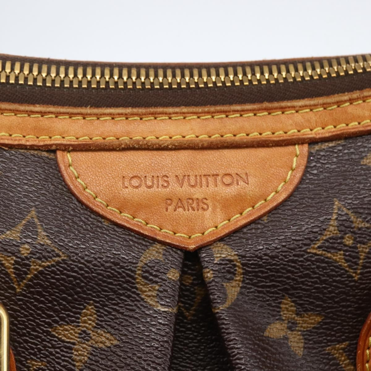 Louis Vuitton Palermo Handbag Monogram Canvas, BROWN, CANVAS, Tote bag