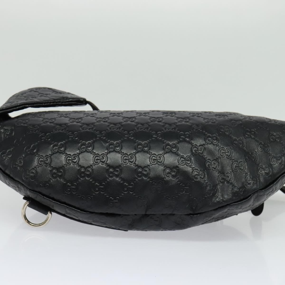 Gucci Waist Bag Guccissima Leather, BLACK, LEATHER, Clutche & pouche