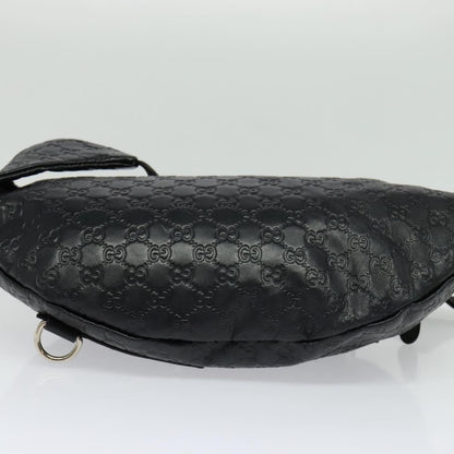Gucci Waist Bag Guccissima Leather, BLACK, LEATHER, Clutche & pouche