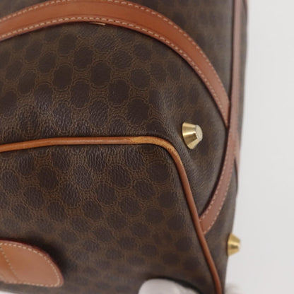 Celine Vintage Boston Bag Macadam Coated Canvas, BROWN, CANVAS, Handbag