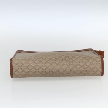 Celine Macadam Pochette Canvas and Leather, BEIGE, CANVAS, Clutche & pouche