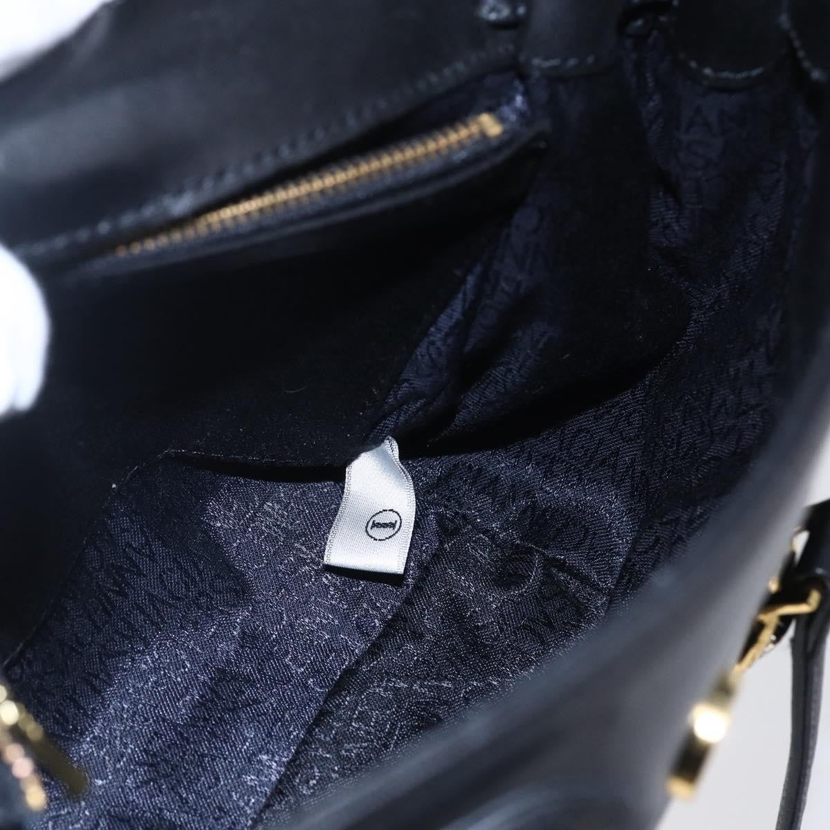 Versace Vintage Shoulder Bag Leather, BLACK, LEATHER, Shoulder bag