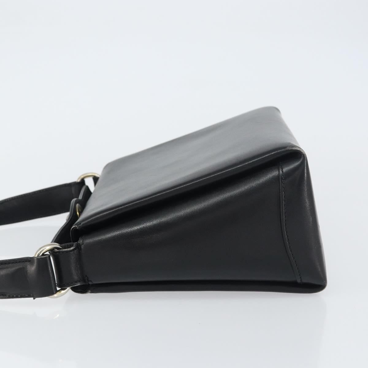 Gucci Vintage Convertible Box Crossbody Bag Leather, BLACK, LEATHER, Handbag