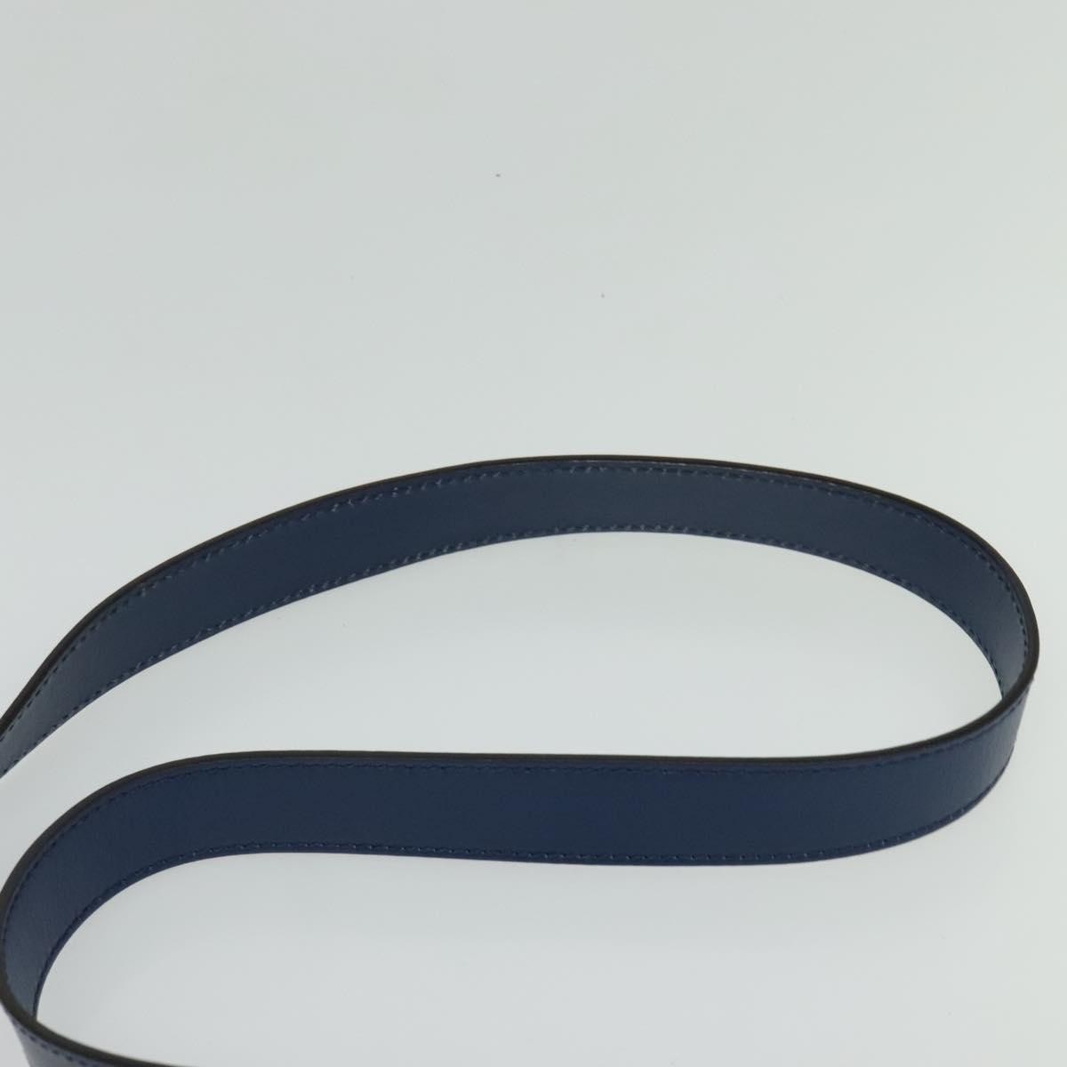 Gucci Zip Top Messenger Bag Diamante Leather, BLUE, LEATHER, Shoulder bag