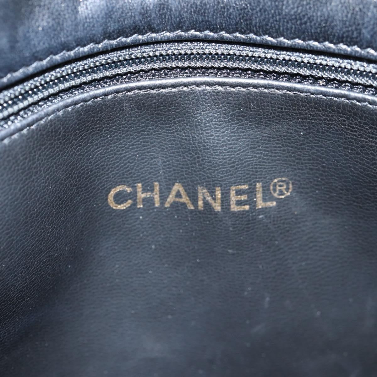 Chanel Vintage Shopping Tote Quilted Lambskin, BLACK, LEATHER, Tote bag