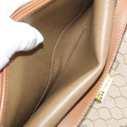Christian Dior Vintage Honeycomb chain Canvas, BEIGE, CANVAS, Shoulder bag