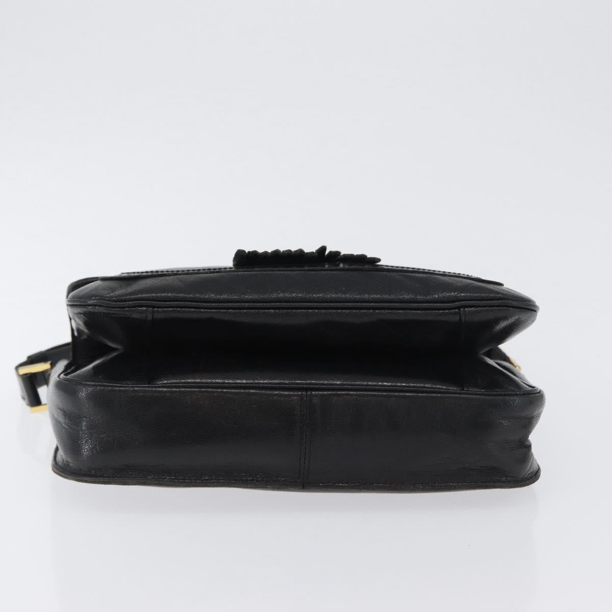 Saint Laurent Vintage Shoulder Bag Leather, BLACK, LEATHER, Shoulder bag