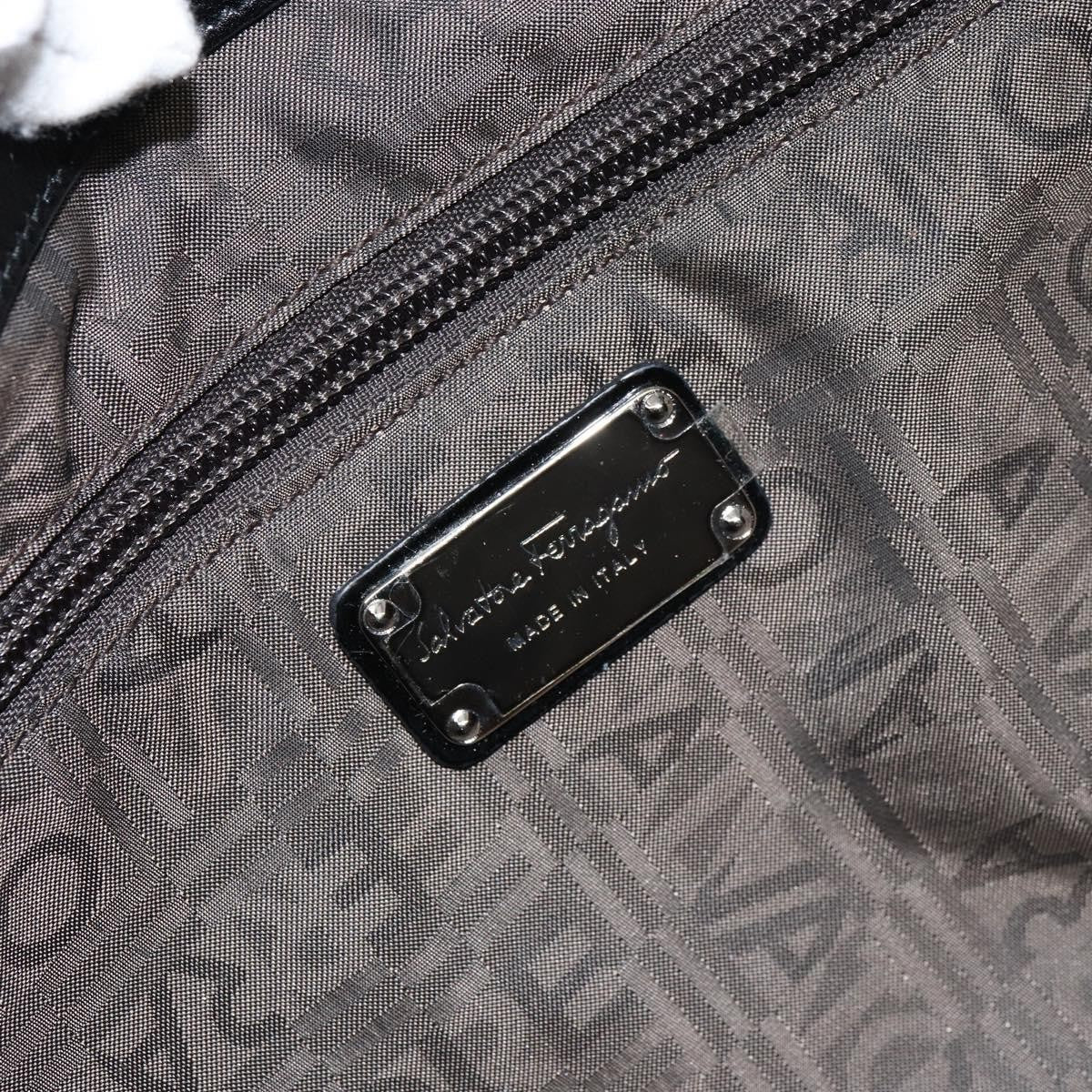 Salvatore Ferragamo Gancini Tote Patent leather, BLACK, PATENT_LEATHER, Tote bag