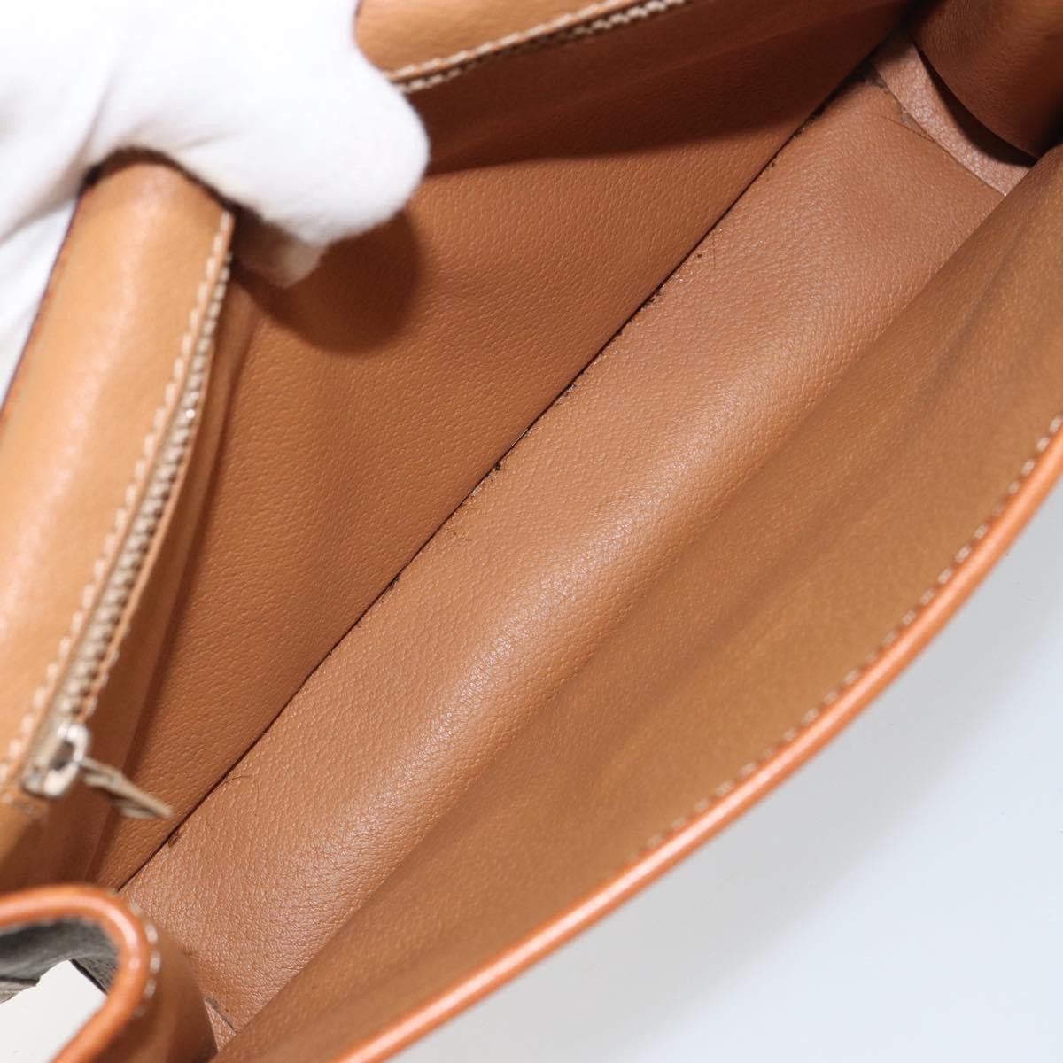 Celine Circle Logo Shoulder Bag Canvas, BROWN, CANVAS, Shoulder bag