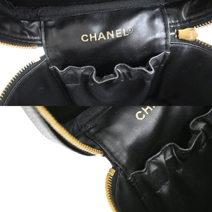 Chanel Vintage Timeless Vanity Case Caviar, BLACK, LEATHER, Handbag
