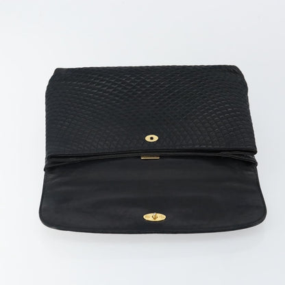Bally Vintage Handbag Quilted Leather, BLACK, LEATHER, Handbag