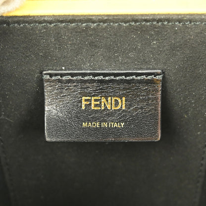 Fendi Logo Vertical Box Crossbody Bag Leather, YELLOW, LEATHER, Shoulder bag