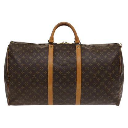 Louis Vuitton Keepall Bag Monogram Canvas, BROWN, CANVAS, Travel bag