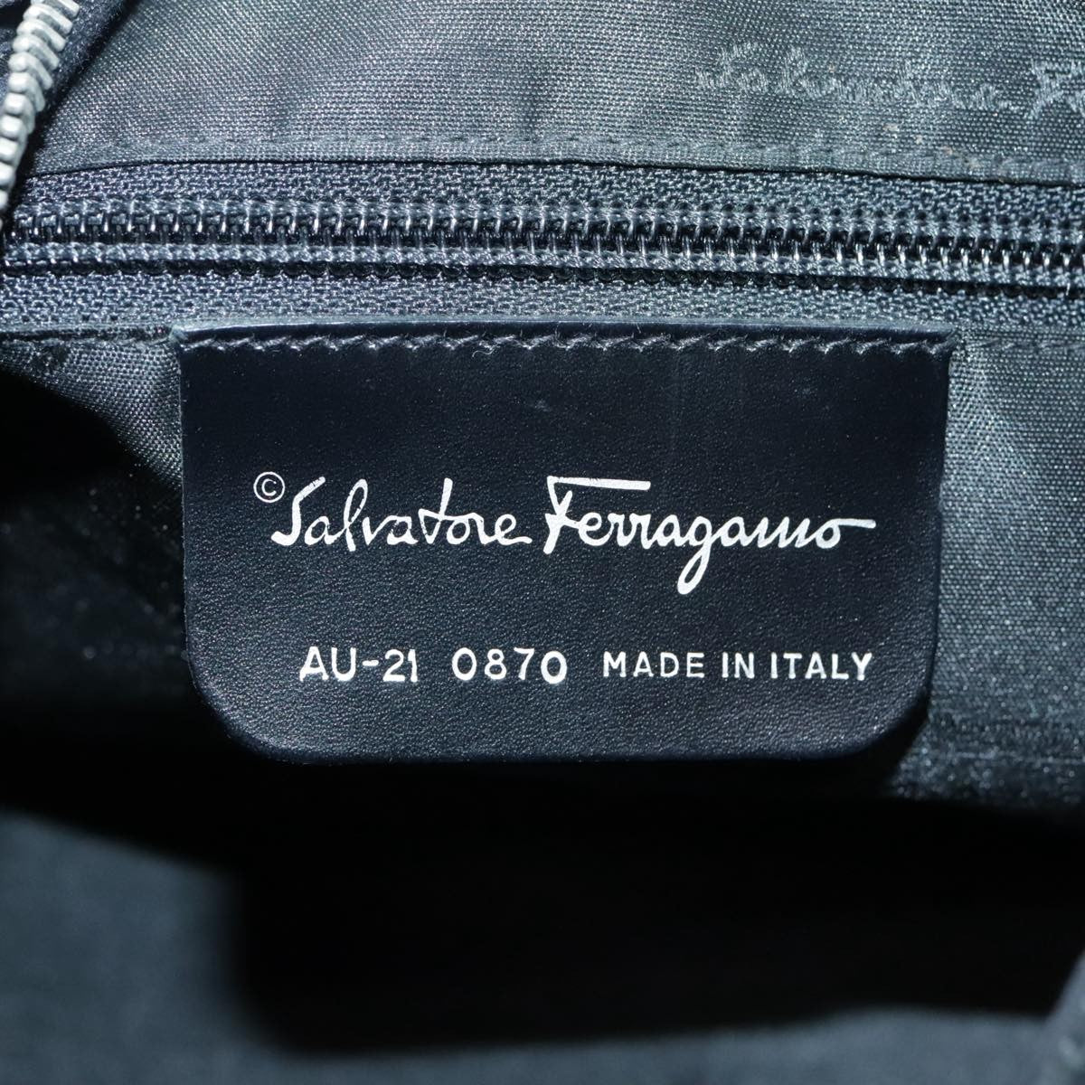 Salvatore Ferragamo Gancini Shoulder Bag Nylon, BLACK, NYLON, Shoulder bag