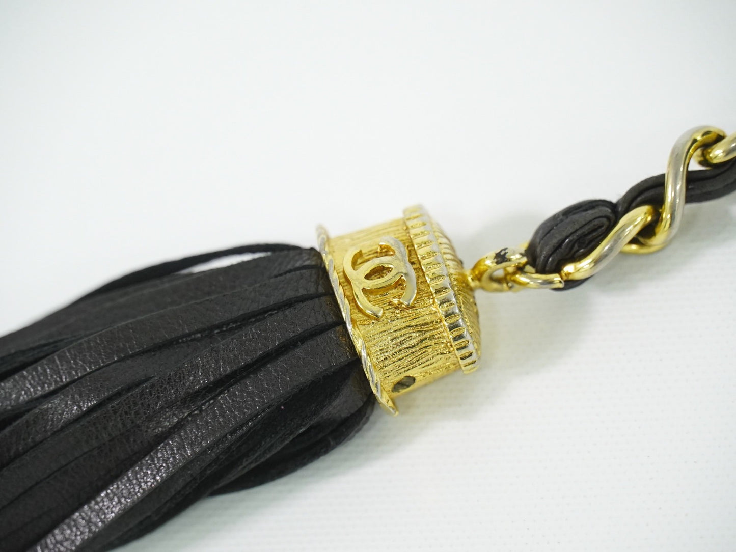 Chanel Vintage Diamond CC Tassel Clutch Quilted Lambskin, BLACK, LEATHER, Clutche & pouche