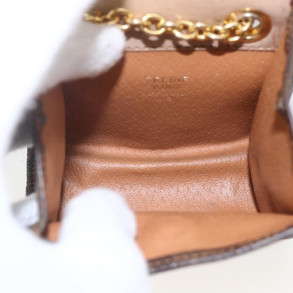 Celine Vintage Macadam Shoulder Bag Canvas and Leather, BROWN, CANVAS, Shoulder bag