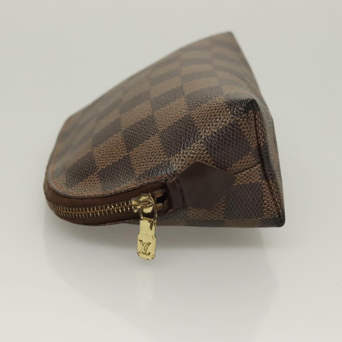 Louis Vuitton Cosmetic Pouch Damier, BROWN, CANVAS, Toiletry Case