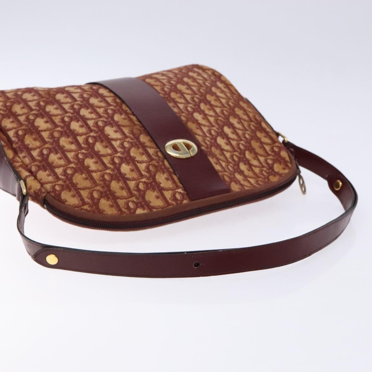 Christian Dior Vintage Trotter Handbag Canvas, RED, CANVAS, Handbag