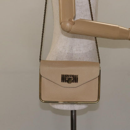 Chloe Sally Shoulder Bag Leather, BEIGE, LEATHER, Shoulder bag