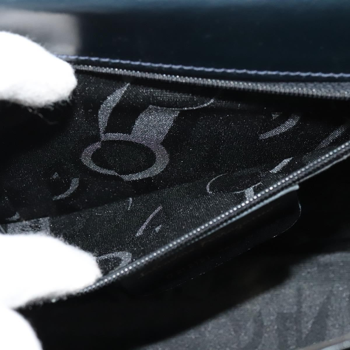 Salvatore Ferragamo Gancini Convertible Top Handle Bag Leather, BLACK, LEATHER, Handbag