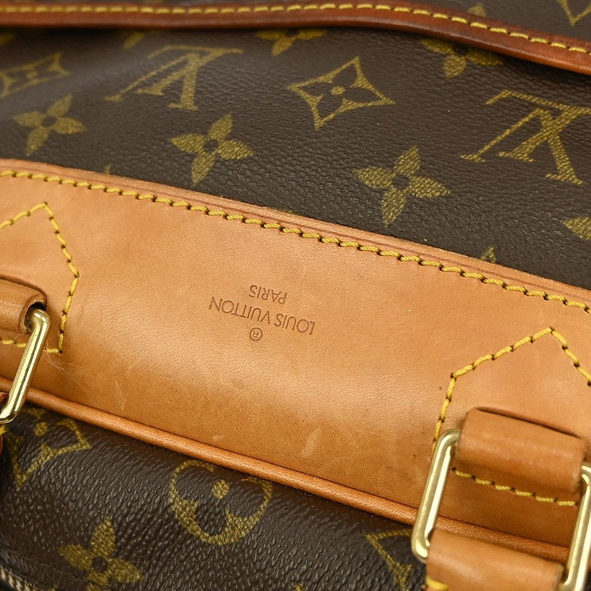 Louis Vuitton Deauville Handbag Monogram Canvas, BROWN, CANVAS, Handbag