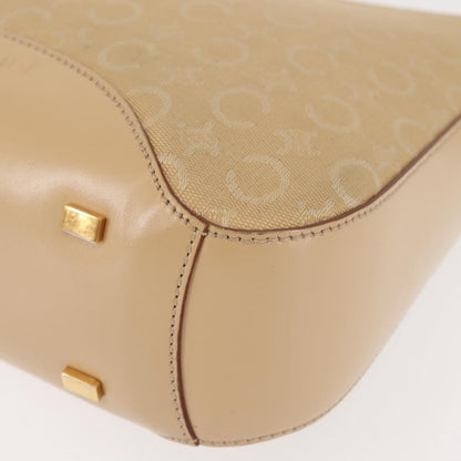 Celine Macadam Shoulder Bag Canvas, BEIGE, CANVAS, Shoulder bag