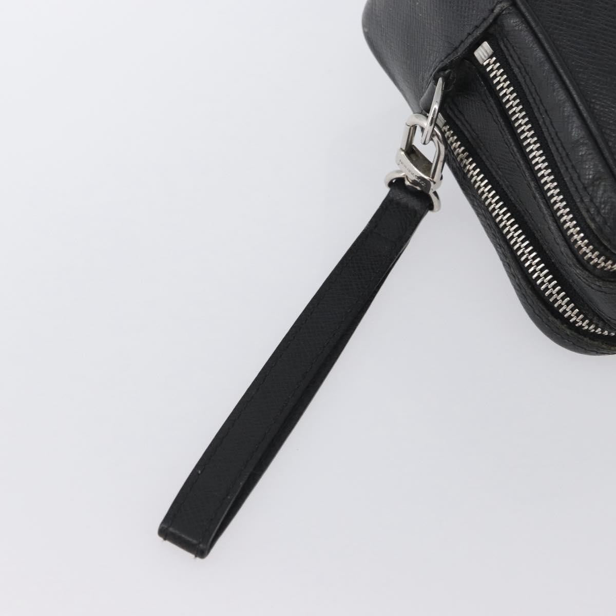 Louis Vuitton Pavel Handbag Taiga Leather, BLACK, LEATHER, Clutche & pouche
