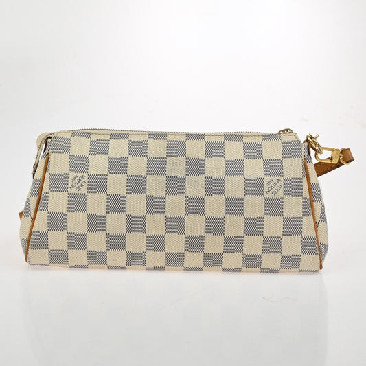 Louis Vuitton Eva Handbag Damier, WHITE, CANVAS, Shoulder bag