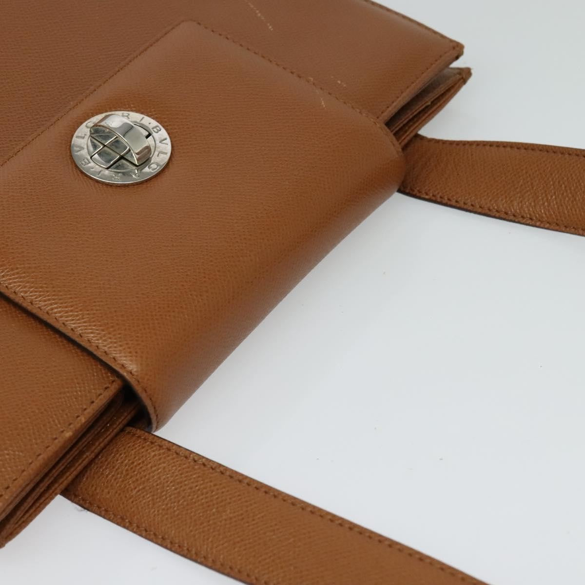 Bvlgari Turnlock Flap Convertible Top Handle Leather, BROWN, LEATHER, Shoulder bag
