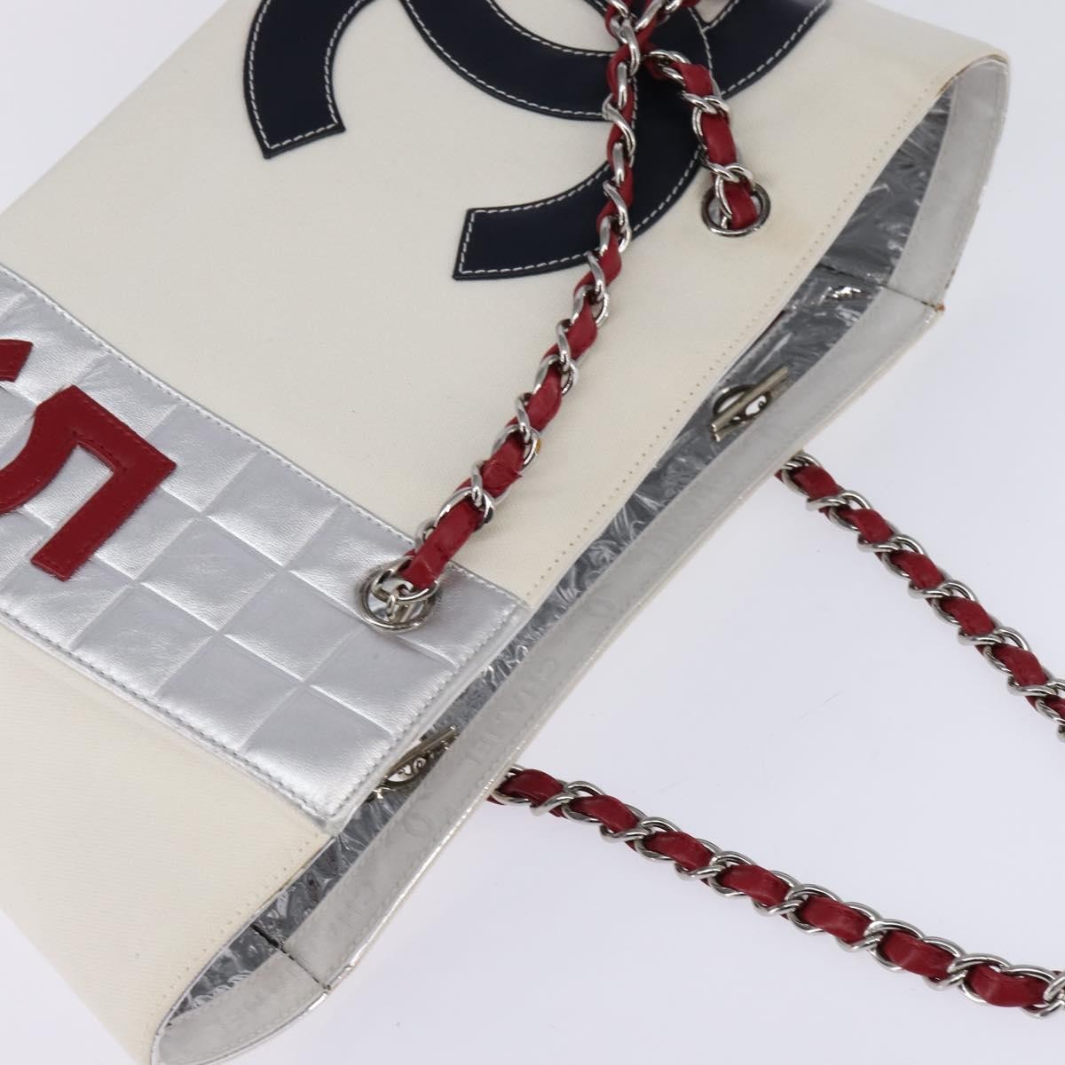 Chanel No.5 Tote Canvas and Leather, WHITE, CANVAS, Tote bag